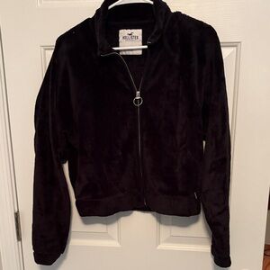 Hollister Women's Black Teddy Jacket
